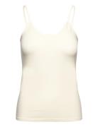 Emmy Cashmere Singlet Tops T-shirts & Tops Sleeveless Cream Swedish St...