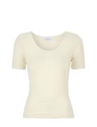 Top Tops T-shirts & Tops Short-sleeved White Damella Of Sweden