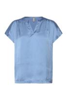 Sc-Thilde Tops T-shirts & Tops Short-sleeved Blue Soyaconcept