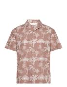 Cfanton Ss Rc Aop Palm Shirt Tops Shirts Short-sleeved Brown Casual Fr...