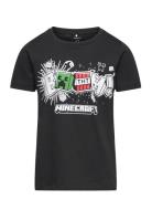 Nkmdinko Minecraft Ss Top Noos Bfu Tops T-shirts Short-sleeved Black N...