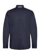 Poplin Stretch Modern Shirt Tops Shirts Business Navy Michael Kors