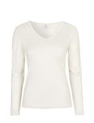 Top Tops T-shirts & Tops Long-sleeved White Damella Of Sweden