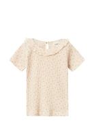 Nmfhulla Ss Slim Top Lil Tops T-shirts Short-sleeved Cream Lil'Atelier