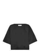 Puglia Shirt Tops Blouses Short-sleeved Black A Part Of The Art