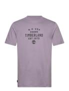 Refibra Front Graphic Short Sleeve Tee Purple Ash Designers T-shirts S...