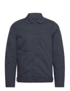 Cropped Length Overshirt Tops Overshirts Navy Lindbergh