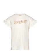 T-Shirt Ss Tops T-shirts Short-sleeved White Creamie