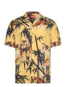 Hawaiian Resort Shirt Tops Shirts Short-sleeved Yellow Superdry