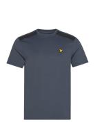 Shoulder Branded Tee Sport T-shirts Short-sleeved Blue Lyle & Scott Sp...
