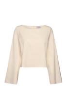 Hedda Blouse Tops Blouses Long-sleeved Cream Marville Road