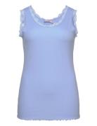 Swzamond Top 1 Tops T-shirts & Tops Sleeveless Blue Simple Wish