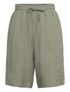 Tanja Linen Shorts Bottoms Shorts Khaki Green Grunt