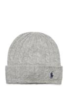 Wool Blend-Wool Cash Cuff Hat Accessories Headwear Beanies Grey Polo R...