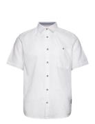 Cotton Linen Shirt Tops Shirts Short-sleeved White Tom Tailor