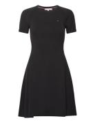 Co Jersey Stitch F&F Dress Knelang Kjole Black Tommy Hilfiger