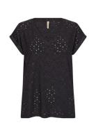 Sc-Ingela Tops T-shirts & Tops Short-sleeved Black Soyaconcept