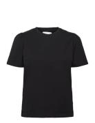 Janine Puff Tee Tops T-shirts & Tops Short-sleeved Black Creative Coll...