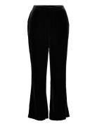 Even Velvet Trousers Bottoms Trousers Flared Black Just Female