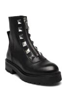 Yoko Shoes Boots Ankle Boots Ankle Boots Flat Heel Black Pavement