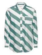Arianna Sheer Stripe Shirt Tops Shirts Long-sleeved Multi/patterned Wo...