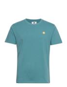 Ace T-Shirt Tops T-shirts Short-sleeved Blue Double A By Wood Wood