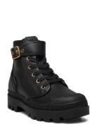 Trooper Leather Shoes Boots Ankle Boots Ankle Boots Flat Heel Black Co...