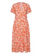 Edasz Ss Maxi Dress Knelang Kjole Orange Saint Tropez