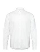 Jamie Cotton Linen Shirt Ls Tops Shirts Casual White Clean Cut Copenha...