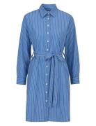 Erica Preppy Stripe Shirtdress Knelang Kjole Blue Newhouse