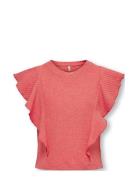 Kognella S/L Short Ruffle Top Jrs Tops T-shirts Short-sleeved  Kids On...