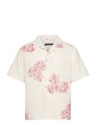 Donso Fil Coupe Floral Shirt Tops Shirts Short-sleeved White J. Lindeb...