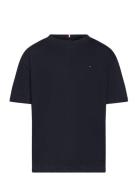 Essential Tee S/S Tops T-shirts Short-sleeved Navy Tommy Hilfiger