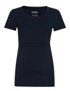 Classic S/S Top Tops T-shirts & Tops Short-sleeved Navy Boob
