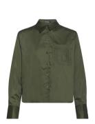 Sladriana Shirt Ls Tops Shirts Long-sleeved Green Soaked In Luxury