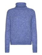 Kaalioma Rollneck Pullover Tops Knitwear Turtleneck Blue Kaffe