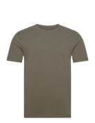 Brace Ss Crew Tops T-shirts Short-sleeved Khaki Green AllSaints