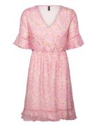 Vmsmilla 2/4 Short Dress Wvn Ga Kort Kjole Pink Vero Moda