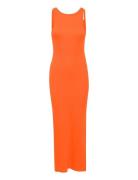 Drewgz Sl Reversible Long Dress Maxikjole Festkjole Orange Gestuz