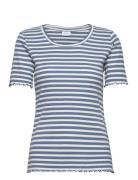 Vithessa S/S Top Tops T-shirts & Tops Short-sleeved Blue Vila