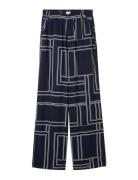Loose Fit Palazzo Pants Bottoms Trousers Wide Leg Navy Tom Tailor