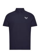 Essential Ss Polo Tops Polos Short-sleeved Navy Castore