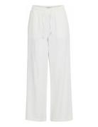 Ihlino Pa2 Fl Bottoms Trousers Wide Leg White ICHI