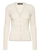 Gallberrybbcarica Knit Cardigan Tops Knitwear Cardigans Cream Bruuns B...