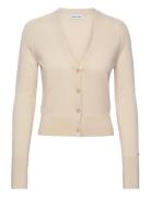 Merino Wool V-Neck Cardigan Tops Knitwear Cardigans Beige Calvin Klein