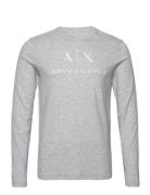 T-Shirt Tops T-shirts Long-sleeved Grey Armani Exchange