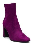 Women Boots Shoes Boots Ankle Boots Ankle Boots With Heel Purple Tamar...