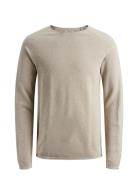 Jjehill Knit Crew Neck Noos Tops Knitwear Round Necks Cream Jack & J S