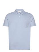 Slub Texture Ss Polo Tops Polos Short-sleeved Blue GANT