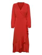 Slkarven Dress Ls Knelang Kjole Red Soaked In Luxury